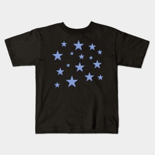 Purple star pattern - white background Kids T-Shirt